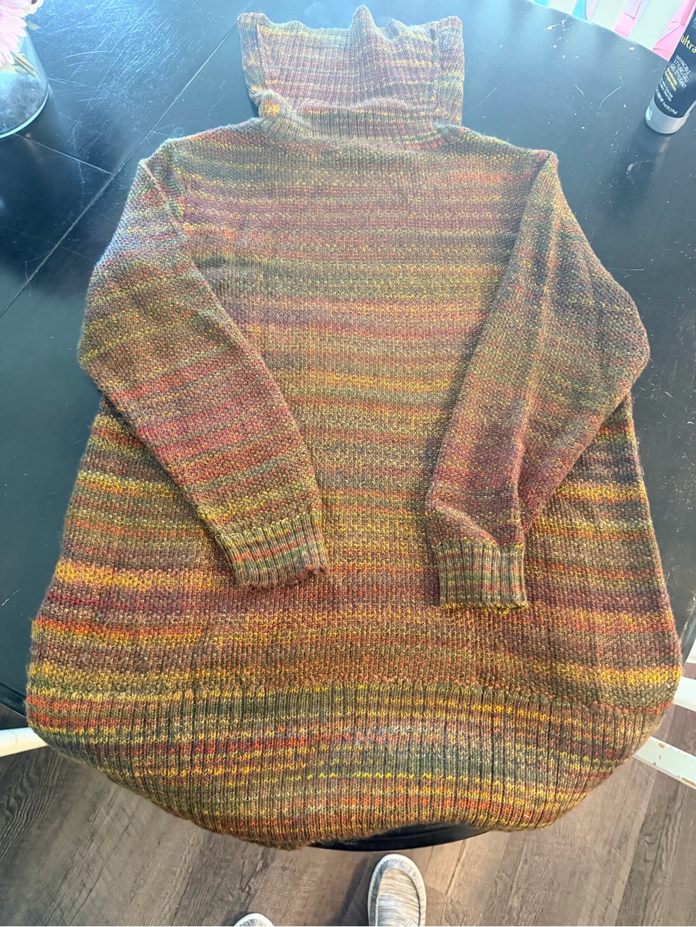 Cozy Multicolor Turtleneck Sweater